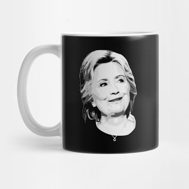 Hillary Clinton Black and White by Nerd_art